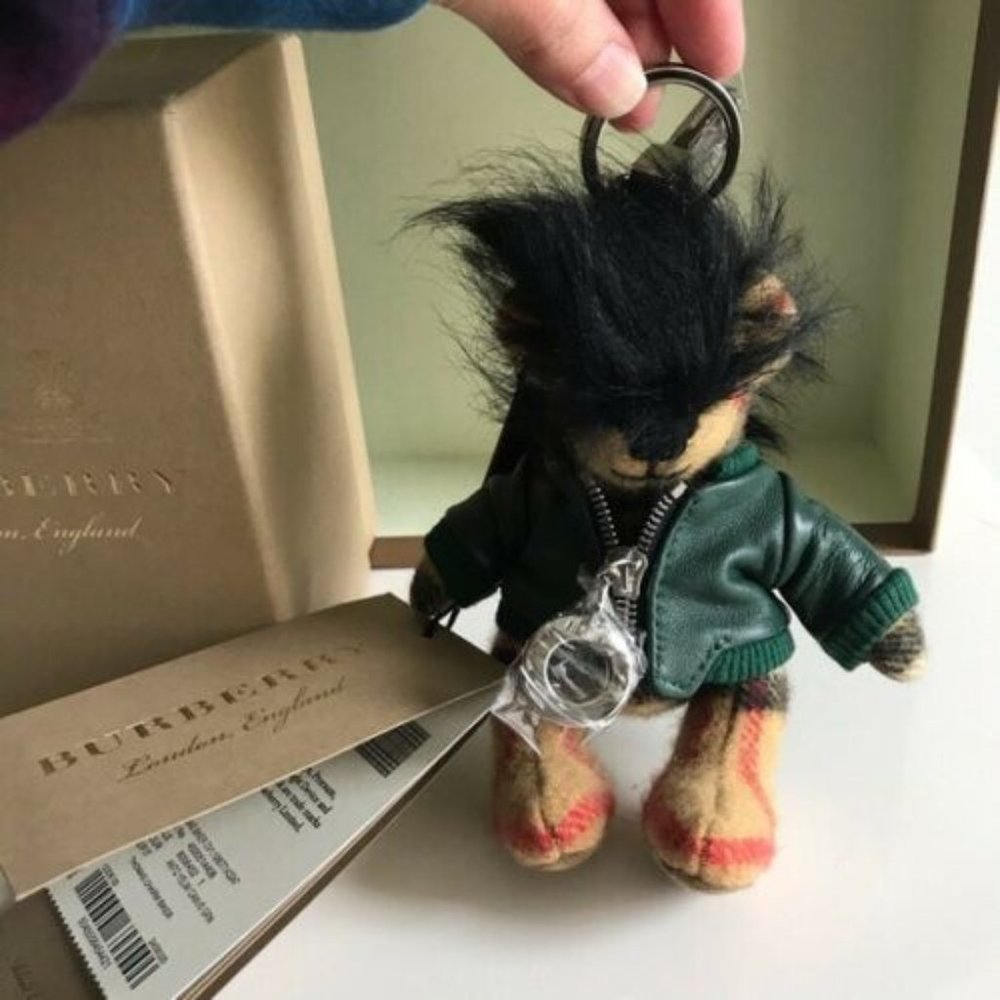 Burberry Thomas Bear 🐻 Charm Biker Keychain Bag - Picture 4 of 8